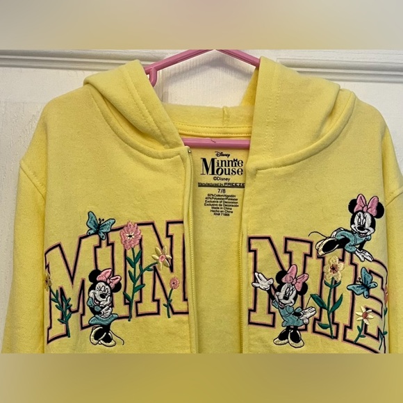 Minnie Mouse Girls Disney Zip Hoodie, Size 7/8 NWT - Picture 3 of 6